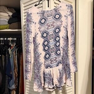 Free People Women's Patterned Long Sleeve Tunic